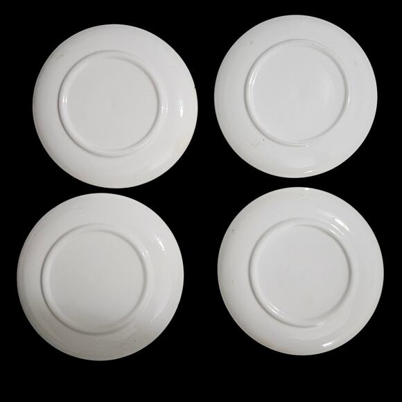 Vintage 6.5" Floral Plates Set of 4 – Mid-Century Pink & Blue Design - Picture 6 of 6